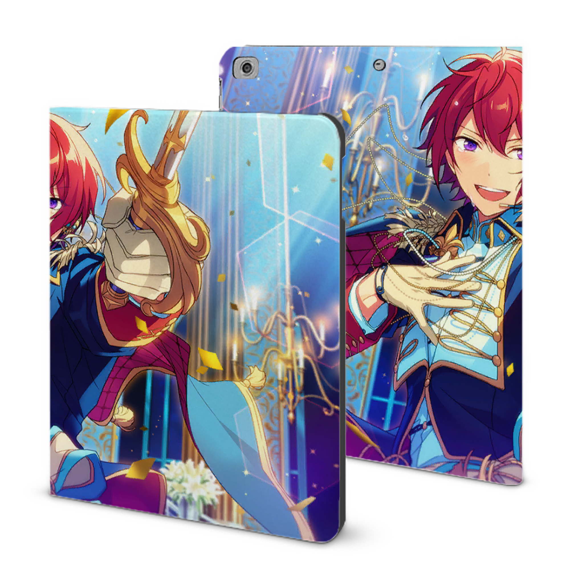 （画像用） あんさんぶるスターズ! Ensemble Stars IPad ケース ブック型 PUレザー TPU 耐衝撃 軽量 薄型 ペン収納なし 全面保護 IPad 各モデル対応